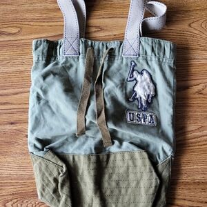 USPA Tote Bag Polo Horse Olive